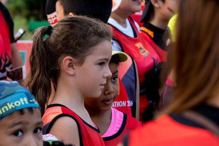 Thailand, Khaoyai - October 2, 2016,Trail series 2016 of tiger balm. It is trail runner event in khaoyai at Thailand. Now,the sport of trail runner is popularity in Thailand.のeditorial素材