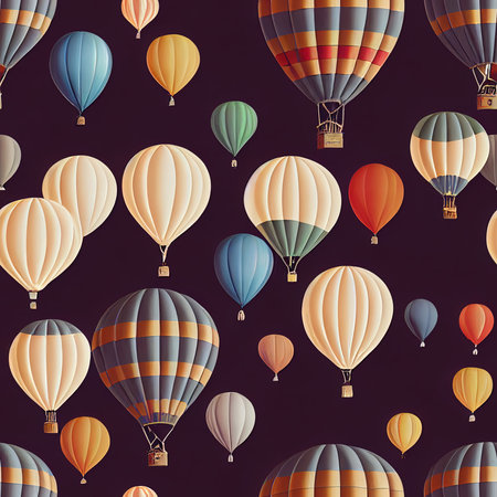 Colorful balloons on the sky. Seamless pattern concept.3D Illustration,3D rendering.の写真素材