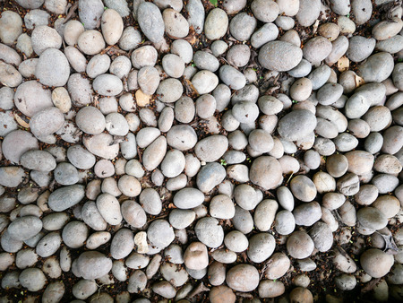 Ground decorated by small gardening stone.の写真素材