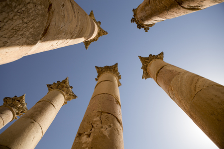 Columns reaching towards the skyの写真素材