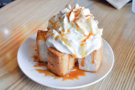 honey toast dish on the table