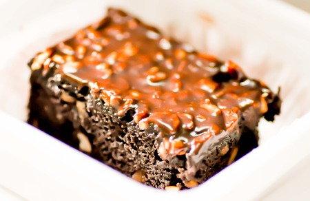 a piece of brownieの写真素材