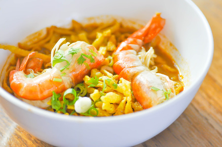 Khao Sawy ,Northern Thai Noodle Curry Soup,thai food,asian foodの写真素材