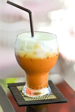 milk tea,Thai tea,iced tea,iced milk teaの写真素材