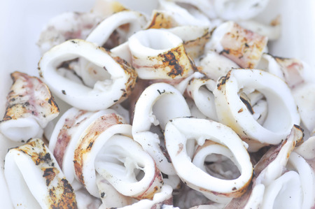 fresh grilled squid dish