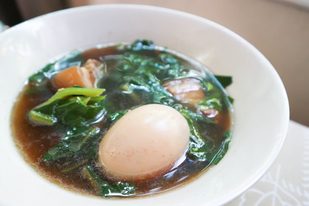 egg boiled in the gravy dishの写真素材