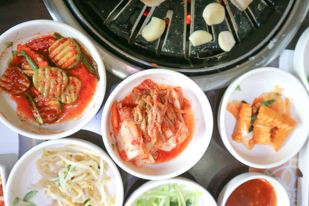 Kimchi ,Chinese cabbage salad or Korean saladの写真素材