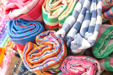 cotton scarf in the basket