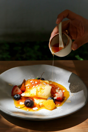 French crepe with fruit