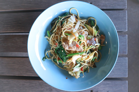 spaghetti, spicy spaghetti or Thai spaghettiの写真素材