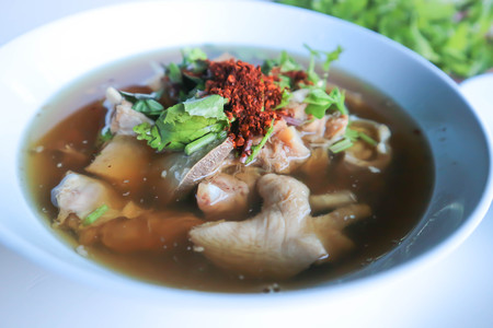 spicy soup or beef soup, Thai soupの写真素材