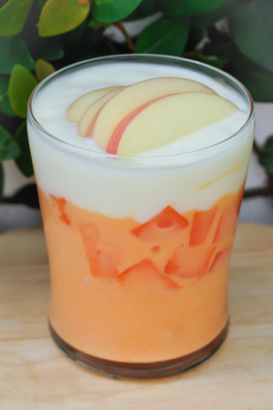 smoothie, papaya juice or papaya smoothieの写真素材