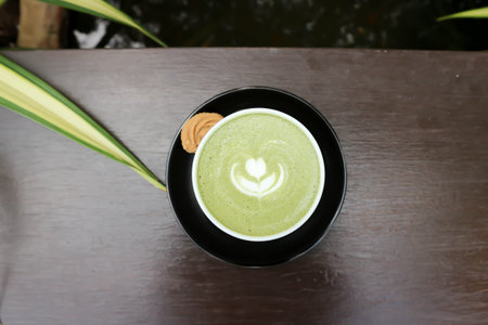 matcha green tea, green tea or matcha green tea or matcha latteの写真素材