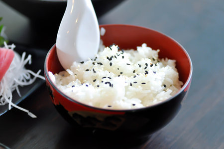 Japanese rice, Japanese food or asian rice