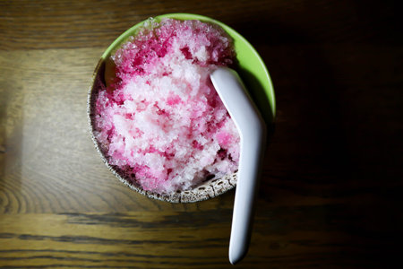 shave ice, shaved ice or snowflake iceの写真素材
