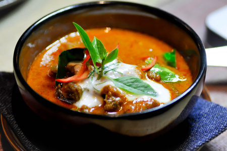 beef soup, stew beef or beef curry soupの写真素材