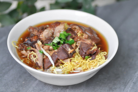 Chinese noodles, egg noodles or Thai food