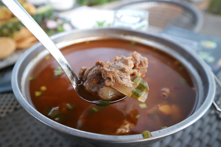 beef stew , spicy soup or beef soup for serve