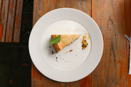 cheese pie or cheese cake, passion fruit cheese cake