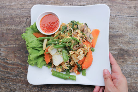 stir fried vegetable with pork, sukiyakiの写真素材