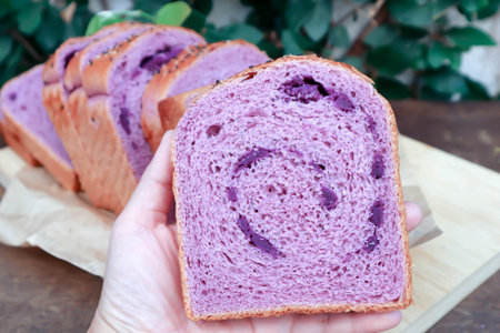 loaf of bread ,sweet potato bread with sesame topping
