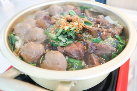 meat soup or beef soup or noodle soup