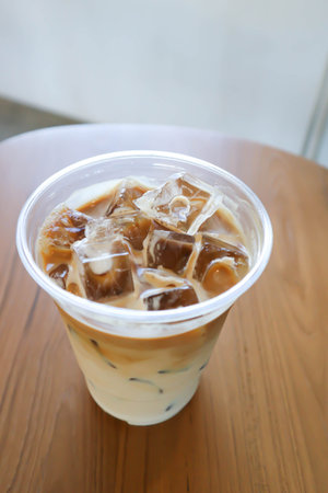 iced coffee , iced latte coffee or iced cappuccino coffee or iced mocha coffeeの写真素材