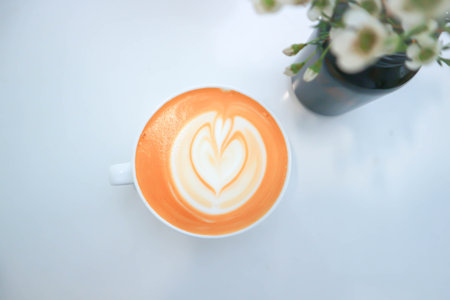 tea or hot tea or milk tea and vaseの写真素材