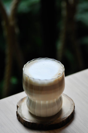 hot cappuccino, hot coffee or hot latte for serve