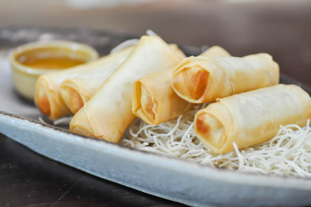 spring rolls, deep fried rolls or vermicelli rolls or deep fried Spring rolls or fried Spring rolls...