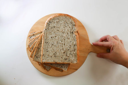 whole wheat sesame bread or whole wheat bread with black sesame ,whole wheat bread or sliced bread