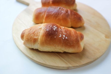 Salzstangerl bread or Austria bread or Japanese bread in the tray