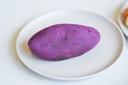 bread or bun ,  sweet potato bun or potato bun or potato breadの写真素材