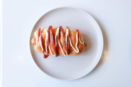 bread or bun ,  sausage bread or sausage bun for serve