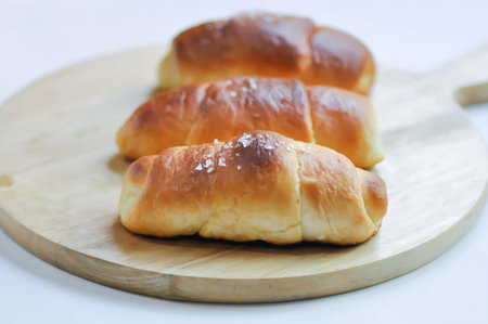 Salzstangerl bread or Austria bread in the tray