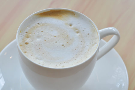 hot cofffee, cappuccino coffee or latte coffee or flat white or mocha coffeeの写真素材