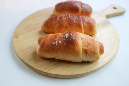Shio Pan,Salzstangerl bread or Austria bread or Japanese bread in the tray
