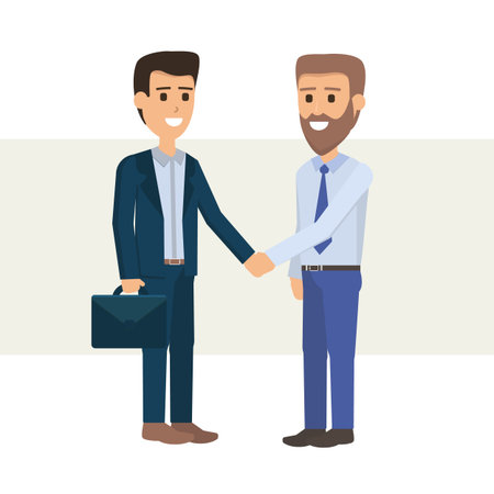 Two Businessman Hand Shake.のイラスト素材