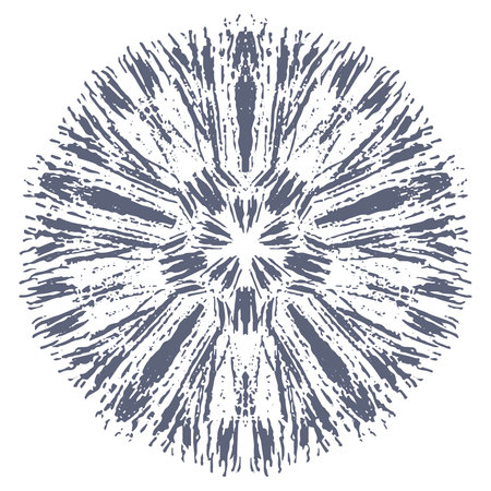 Mandala, abstract round boho doodle. Ethnic ornament, sketched symmetry. Folk, meditation design. Curved shape, isolated on white. Vectorのイラスト素材