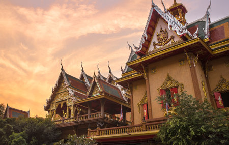 Wat Laksi or Laksi temple is the famous temple at Laksi districtの写真素材