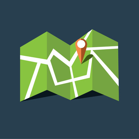 Map with destination pinsのイラスト素材