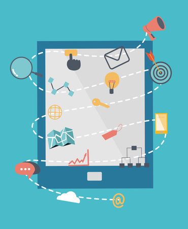 Icons set of website SEO optimizationのイラスト素材
