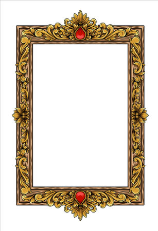 Classic and luxury vintage style pattern frame designのイラスト素材