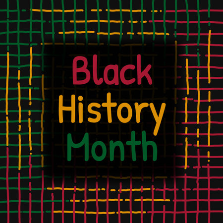 Hand drawn flat black history month backgroundのイラスト素材