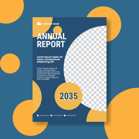 Modern annual report business flyer template designのイラスト素材