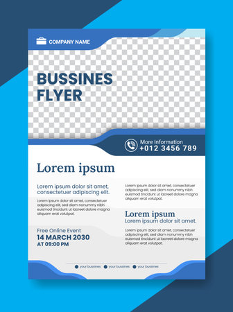 Modern blue business flyer templateのイラスト素材