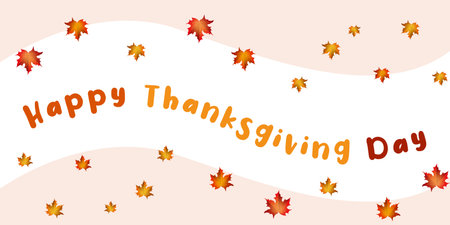happy autumn thanksgiving day illustration backgroundのイラスト素材