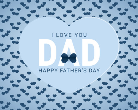 happy fathers day card in paper cut style designのイラスト素材
