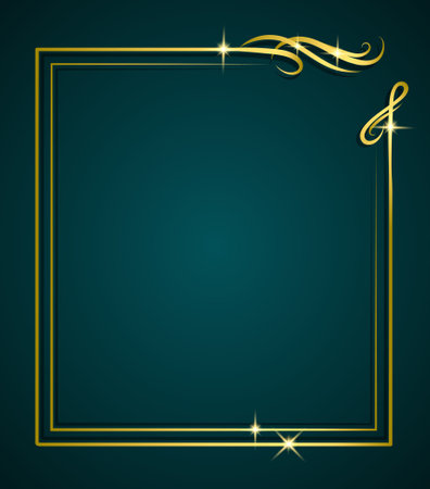 Golden luxury frame background templateのイラスト素材