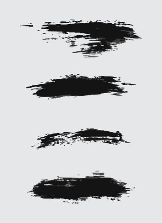 Dirty artistic design elements isolated on white backgroundのイラスト素材